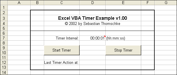 active work timer for excel