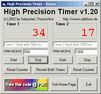 Visual Basic – High Precision Timer  – 